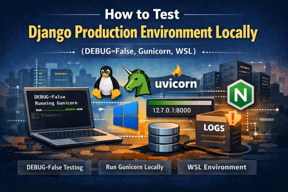 How to Test Django Production Environment Locally (DEBUG=False, Gunicorn, WSL)